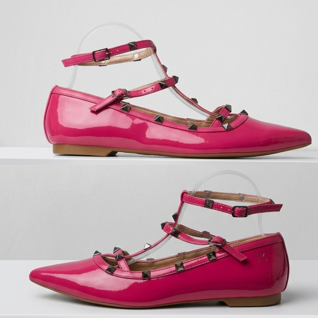 Pink Studded Flat